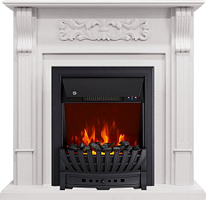 Royal Flame Venice с очагом Aspen Black фактурный белый