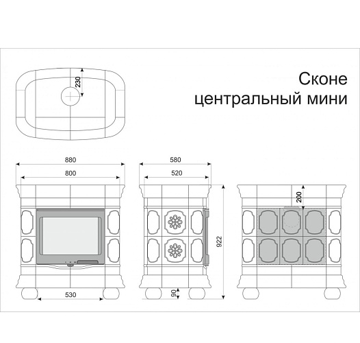 Сконе пристенный мини. белая керамика_5