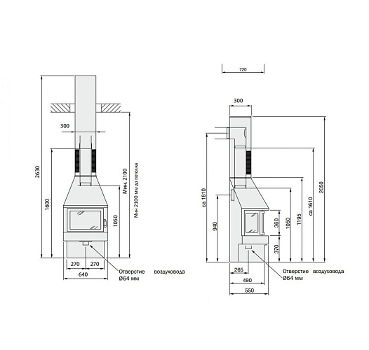 Contura 450 т, изразец. с телескопическим кожухом._6