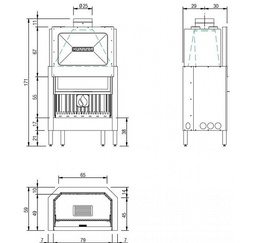 Каминная топка Piazzetta ht 610_1